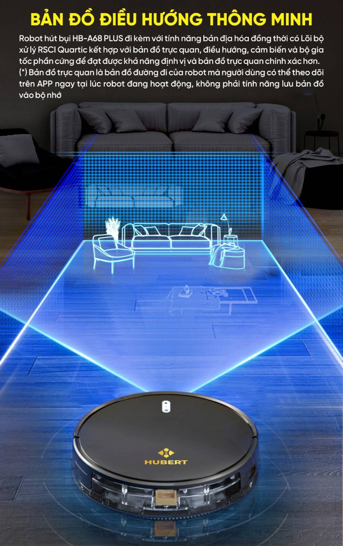 Robot hút bụi Hubert HB-A68-plus /Hình số 14